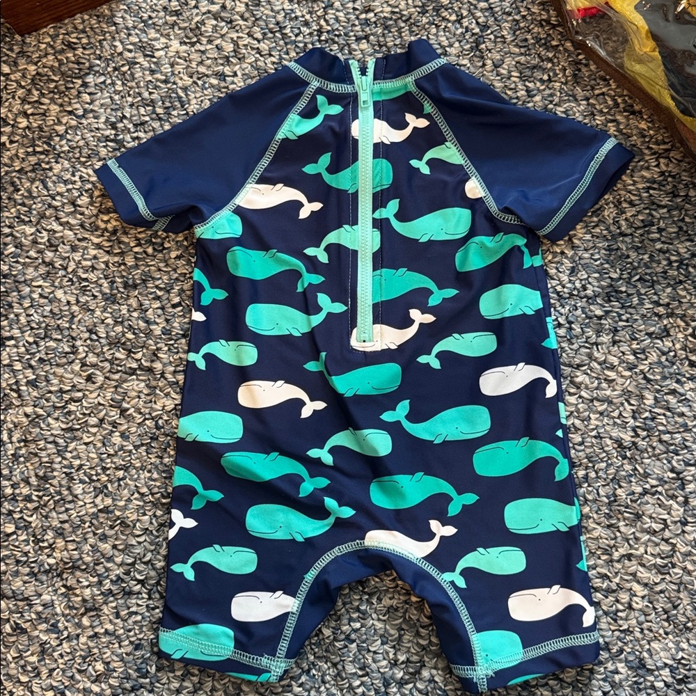 Little Me | whale 18m  Rash Guard Bathing Suit